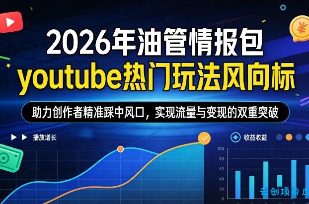 2026年油管情报包，youtube热门玩法风向标，助力创作者精准踩中风口，实现流量与变现的双重突破(更新0330)-云创项目库