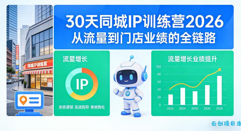 30天同城IP训练营2026年，从流量到门店业绩的全链路-云创项目库