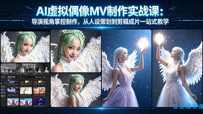 AI虚拟偶像MV制作实战教学：导演视角掌控制作，从人设策划到剪辑成片一站式教学-云创项目库