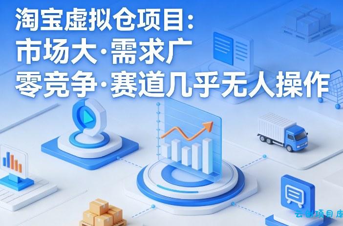 淘宝虚拟仓项目，市场大，需求广，零竞争，赛道几乎没人操作(更新0410)-云创项目库