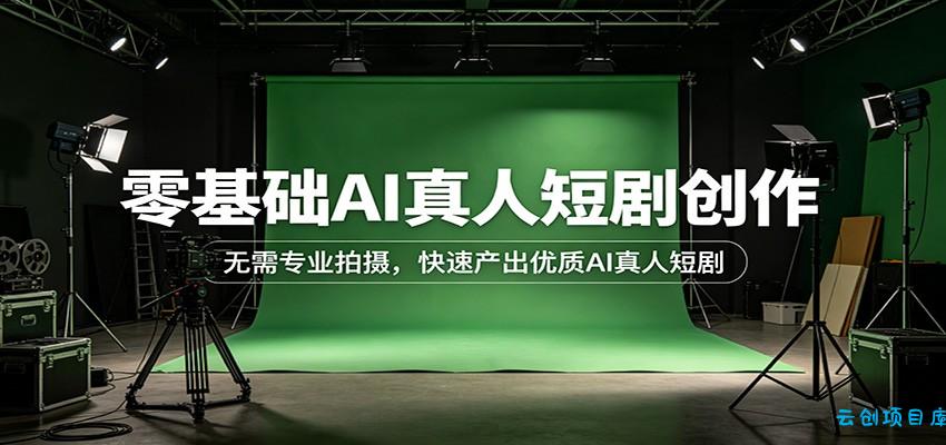 零基础AI真人短剧创作：无需专业拍摄，快速产出优质AI真人短剧-云创项目库