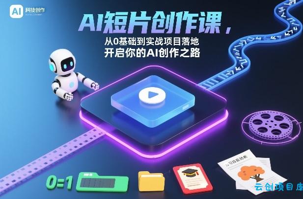 AI短片创作课，从0基础到实战项目落地，开启你的AI创作之路(更新0411)-云创项目库
