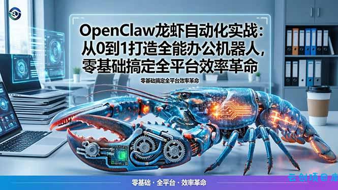 OpenClaw龙虾自动化实战：从0到1打造全能办公机器人，零基础搞定全平台效率革命-云创项目库