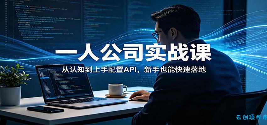 一人公司实战课：从认知到上手配置API，新手也能快速落地-云创项目库