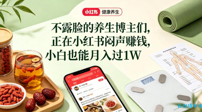 小红书健康养生科普图文赛道,不露脸的养生博主们,正在小红书闷声賺钱,小白也能月入过1W