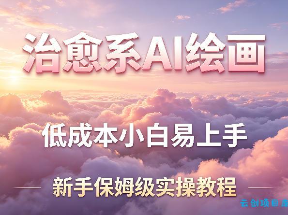 治愈系AI绘画提示词项目，低成本小白易上手，每天10分钟，新手保姆级实操教程-云创项目库