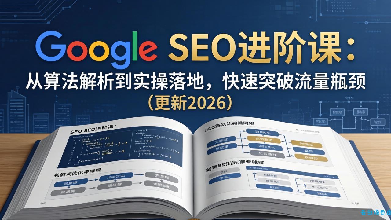 Google SEO进阶课：从算法解析到实操落地，快速突破流量瓶颈(更新2026-云创项目库