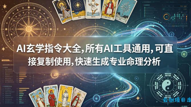 AI玄学指令大全，所有AI工具通用，可直接复制使用，快速生成专业命理分析-云创项目库