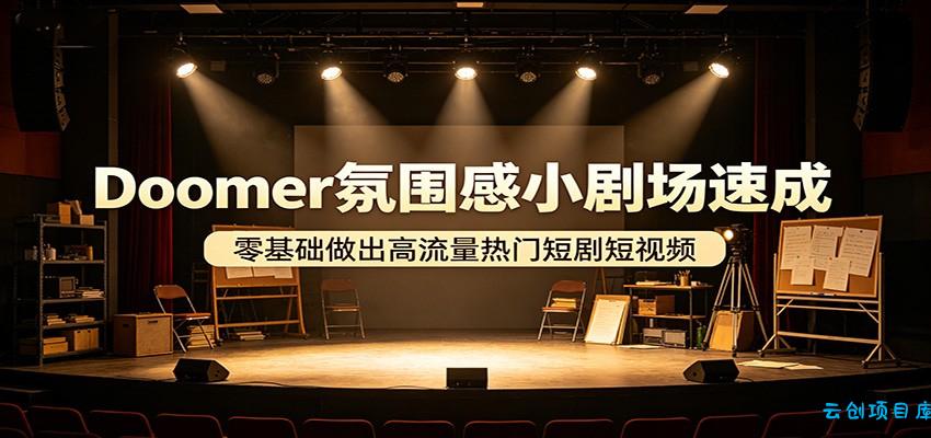 Doomer氛围感小剧场速成，零基础做出高流量热门短剧短视频-云创项目库