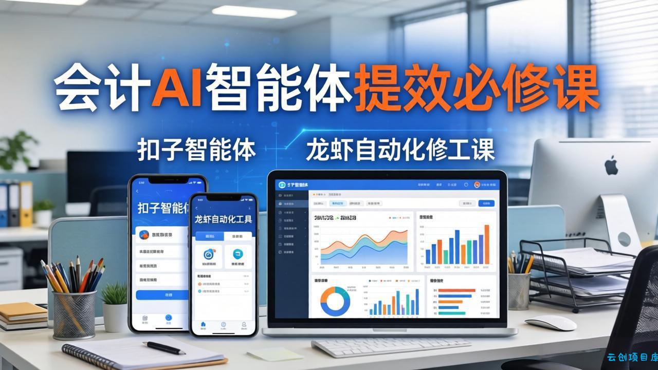 财务会计AI智能体提效必修课：扣子智能体+龙虾自动化+报表分析，一站式提升财务工作效率-云创项目库
