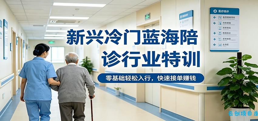 新兴冷门蓝海陪诊行业特训，零基础轻松入行，快速接单赚钱-云创项目库