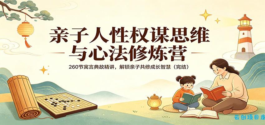 亲子人性权谋思维与心法修炼营：260节寓言典故精讲，解锁亲子共修成长智慧(完结)-云创项目库