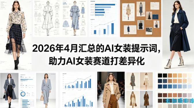 2026年4月汇总的AI女装提示词，助力AI女装赛道打差异化-云创项目库