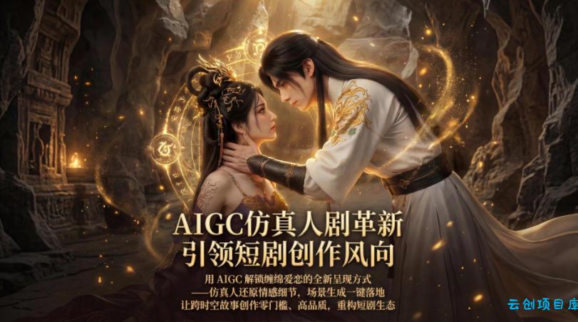 AIGC仿真人《合欢宗》短剧教学，用AIGC解锁缠绵爱恋的全新呈现方式，让跨时空故事创作零门槛、高品质，重构短剧生态-云创项目库