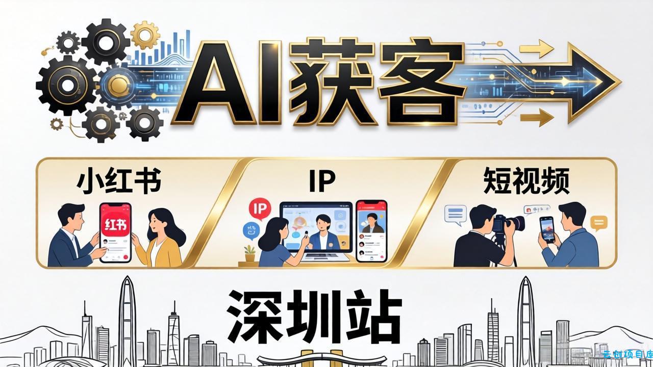 2026AI获客大课深圳站：4月17日-19日3天2夜拆透小红书+IP+短视频，老板操盘手必来-云创项目库