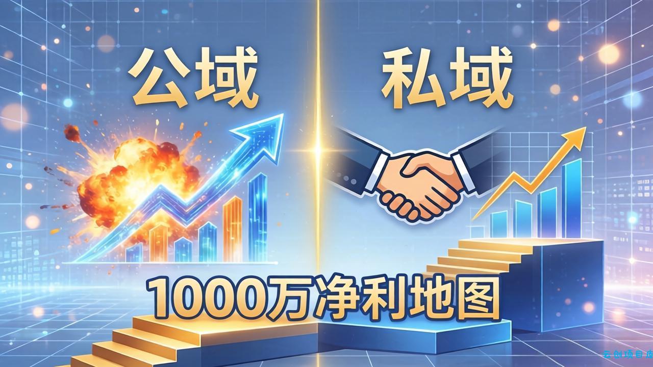 公域玩命出爆款，私域悄悄做成交：这套AI内训课，2026给你打通1000万净利的地图-云创项目库