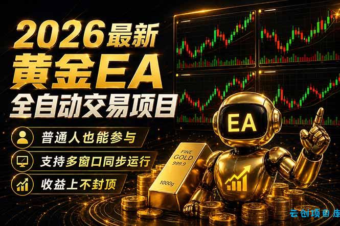 最新黄金EA量化赛道，全程自动执行，多窗口操作直接放大结果-云创项目库