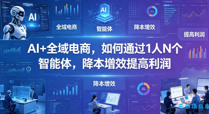 AI+全域电商，如何通过1人N个智能体，降本增效提高利润-云创项目库