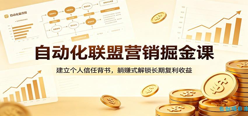 自动化联盟营销掘金课：建立个人信任背书，躺赚式解锁长期复利收益-云创项目库