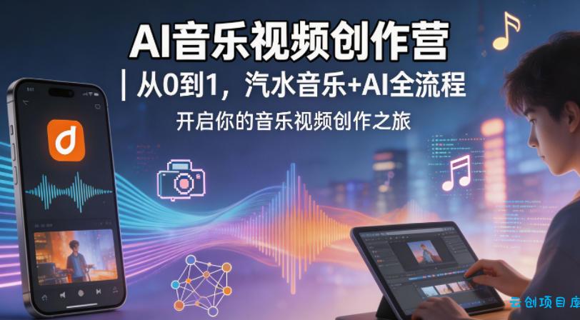 AI音乐视频创作营｜从0到1，汽水音乐+AI全流程，开启你的音乐视频创作之旅-云创项目库