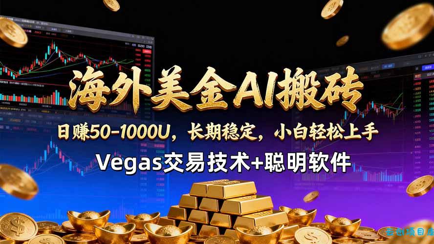 海外美金AI搬砖技术Vegas交易技术+聪明软件【训练营第七期】，日赚50-100U-云创项目库