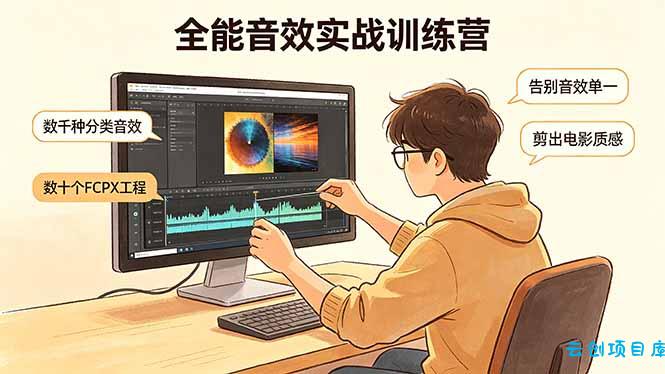 全能音效实战训练营：数千种分类音效+数十个FCPX工程，告别音效单一，剪出电影质感-云创项目库