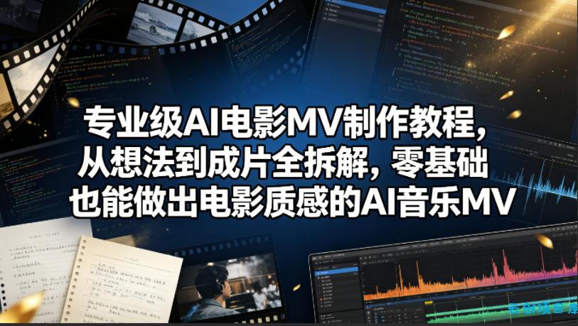 专业级AI电影MV制作教程，从想法到成片全拆解，零基础也能做出电影质感的AI音乐MV-云创项目库