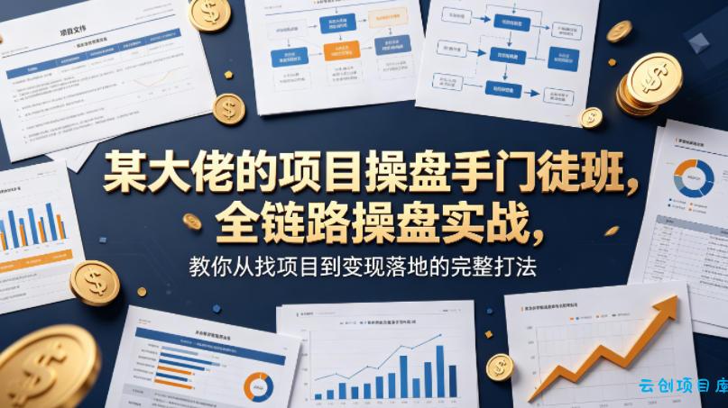 某大佬的项目操盘手门徒班，全链路操盘实战，教你从找项目到变现落地的完整打法-云创项目库