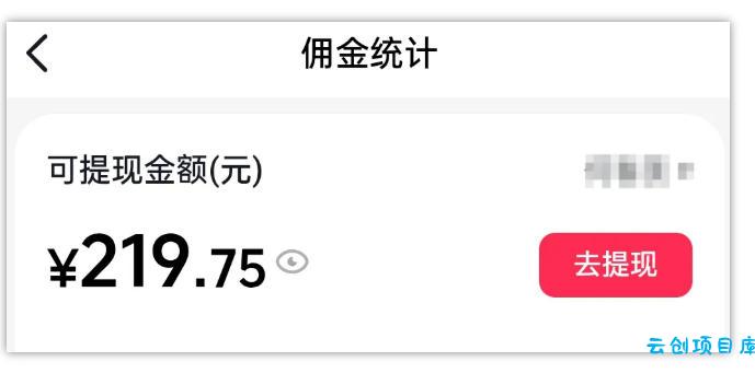 AI图文带货项目，操作2周卖出37件，已结算佣金219