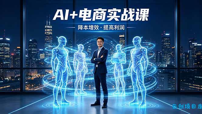 AI+电商实战课，1人+N个AI 智能体，把SOP变AI员工，实现降本增效提高利润-云创项目库