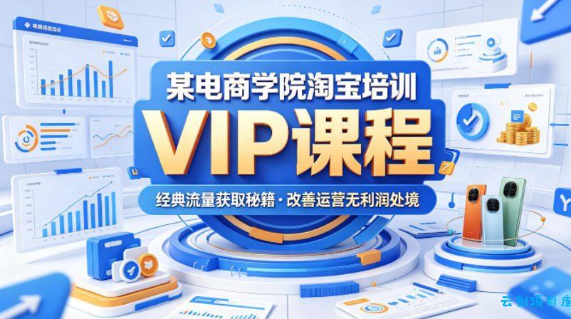 某电商学院淘宝培训VIP课程，各种经典有用的流量获取秘籍，改善运营产品没利润的处境(2026年5月)-云创项目库