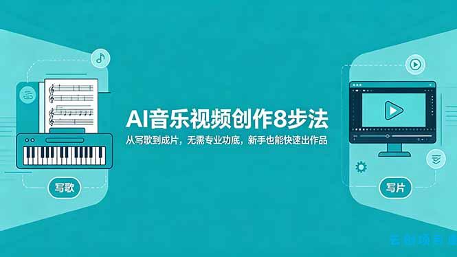 AI音乐视频创作8步法：从写歌到成片，无需专业功底，新手也能快速出作品-云创项目库