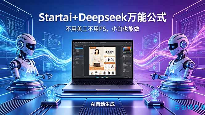 AI自动做电商详情页：Startai+Deepseek万能公式，不用美工不用PS，小白也能做-云创项目库