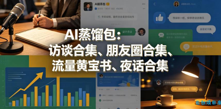 AI蒸馏包:访谈合集、朋友圈合集、流量黄宝书、夜话合集【文档】