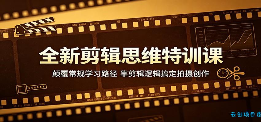 全新剪辑思维特训课：颠覆常规学习路径，靠剪辑逻辑搞定拍摄创作-云创项目库
