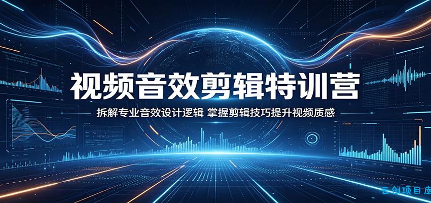 视频音效剪辑特训营：拆解专业音效设计逻辑，掌握剪辑技巧提升视频质感-云创项目库