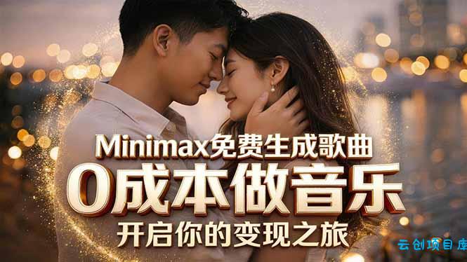 Minimax免费生成歌曲实测！0成本做音乐，说唱流行Lofi一键生成-云创项目库