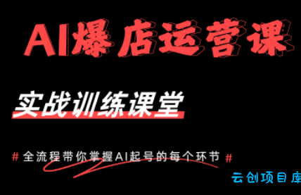 AI爆店运营,从0-1实体店流量起号课程-云创项目库