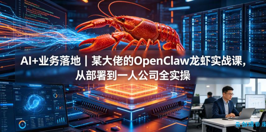 AI+业务落地|某大佬的OpenClaw小龙虾实战课,从部署到一人公司全实操