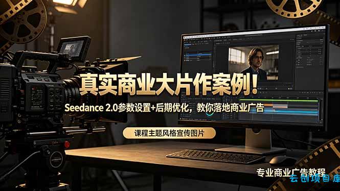 真实商业大片作案例！Seedance 2.0参数设置+后期优化，教你落地商业广告-云创项目库