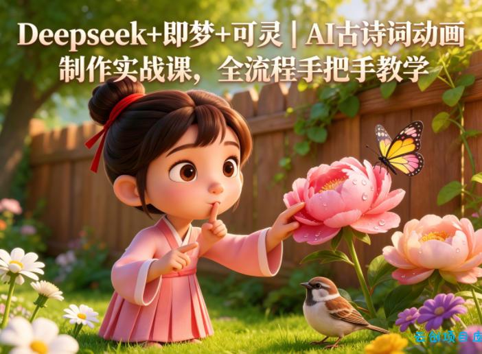Deepseek+即梦+可灵|AI古诗词动画制作实战课,全流程手把手教学