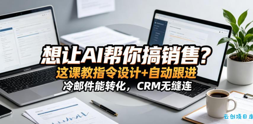 想让AI帮你搞销售？这课教指令设计+自动跟进，冷邮件能转化，CRM无缝连！【原创双语字幕】-云创项目库