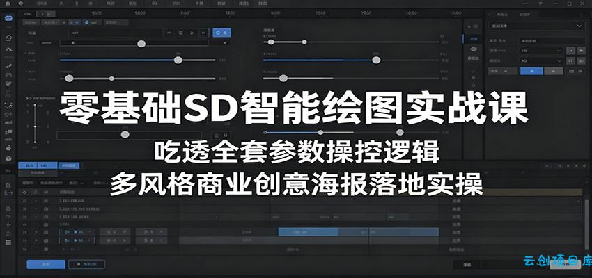 零基础SD智能绘图实战课：吃透全套参数操控逻辑，多风格商业创意海报落地实操-云创项目库