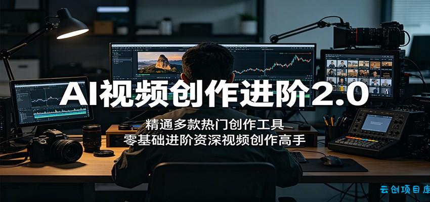 AI视频创作进阶2.0:精通多款热门创作工具,零基础进阶资深视频创作高手-云创项目库