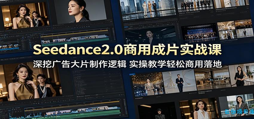 Seedance2.0商用成片实战课：深挖广告大片制作逻辑，实操教学轻松商用落地-云创项目库