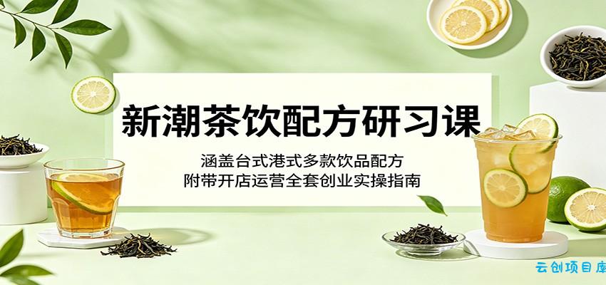 新潮茶饮配方研习课：涵盖台式港式多款饮品配方，附带开店运营全套创业实操指南-云创项目库