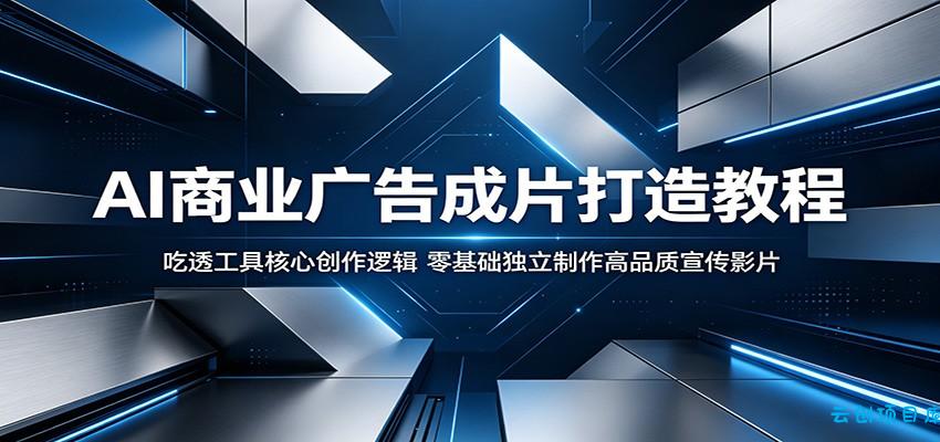 AI商业广告成片打造教程:吃透工具核心创作逻辑,零基础独立制作高品质宣传影片-云创项目库