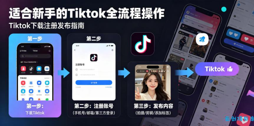Tiktok下载注册发布，适合新手的Tiktok全流程操作-云创项目库