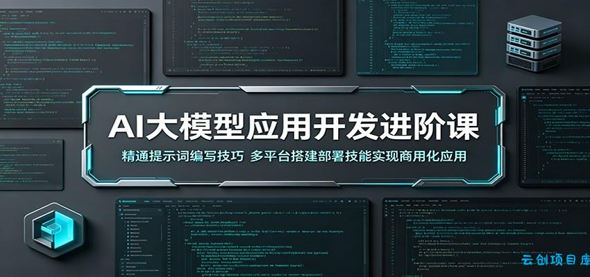 AI大模型应用开发进阶课：精通提示词编写技巧，多平台搭建部署技能实现商用化应用-云创项目库