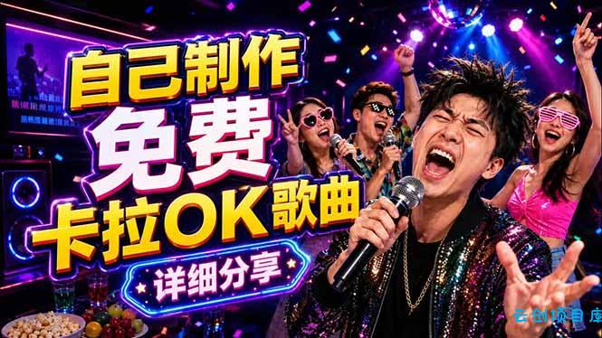 免费卡拉OK歌曲制作全攻略：音轨分离字幕制作，零基础快速做出专业K歌视频-云创项目库